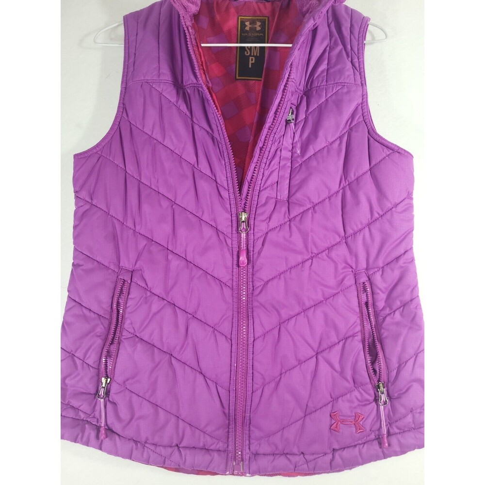 Under Armour Women’s Storm Puffer Vest ColdGear Purple Pink Size Small P